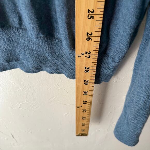 Nordstrom Blue‎ 1/4 Zip Pullover Sweater Cotton Cashmere Blend XL Soft Knit - Picture 7 of 7